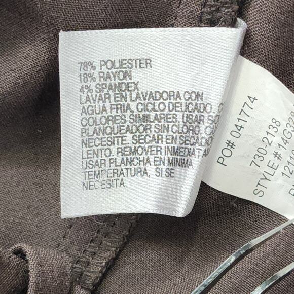 Worthington Pants Womens Size 2P PETITE Brown Modern Fit Trouser Leg Stretch - Picture 8 of 14